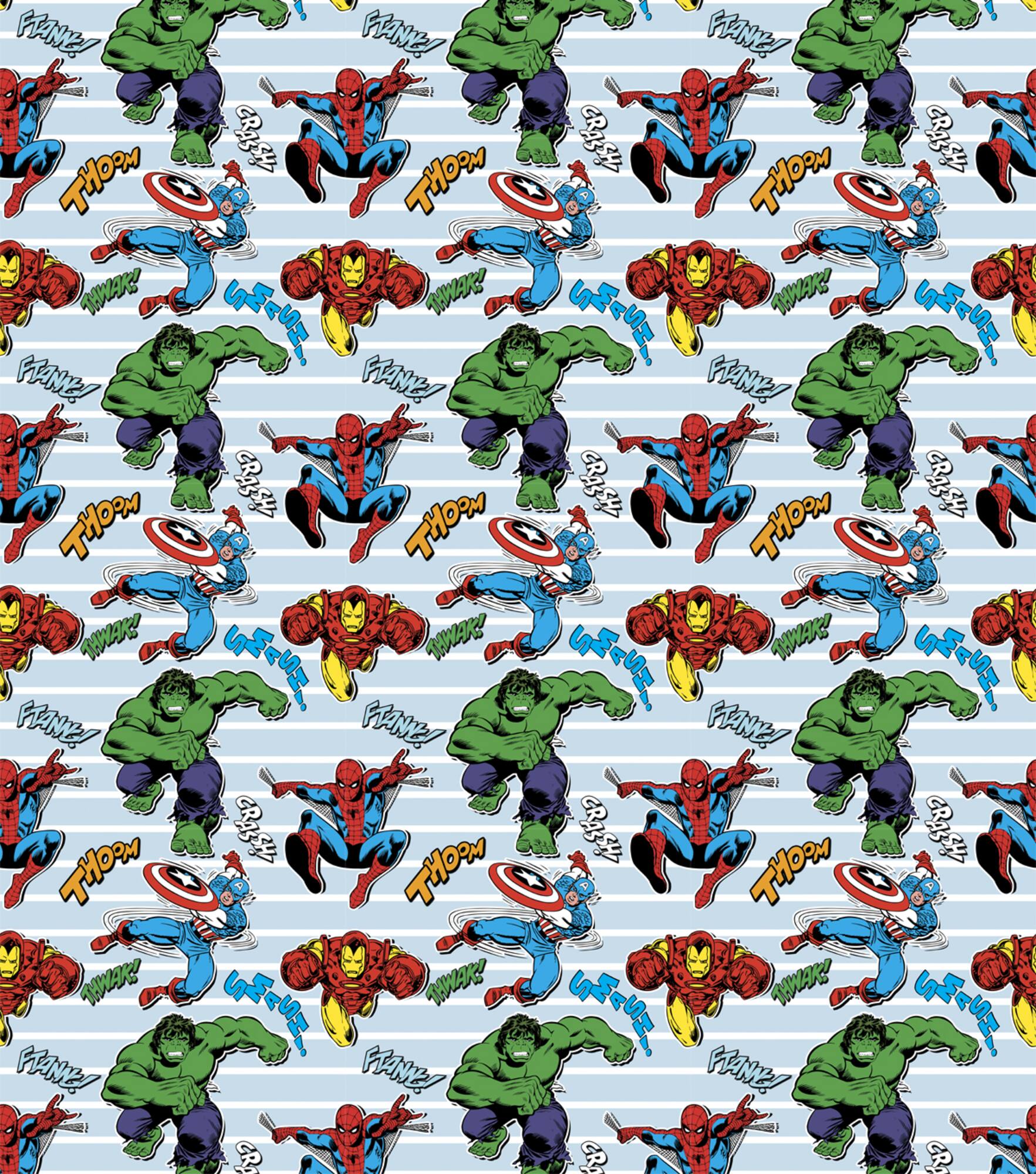 Marvel® Retro Comics Heroes Unite Cotton Fabric